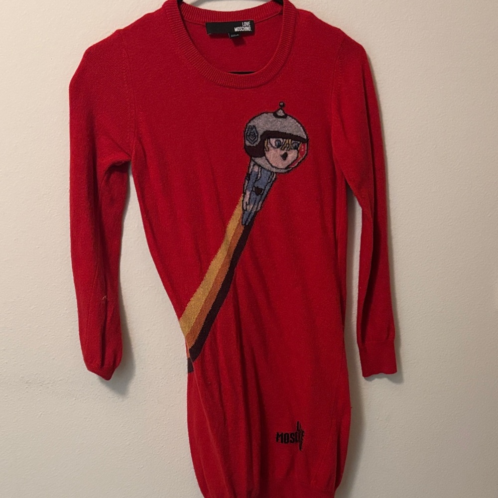 Moschino Red Sweater Dress size 4